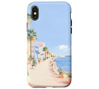 Arte costero Pastel del Paseo SC Battery Promenade, A Charleston Carcasa para iPhone X/XS
