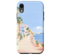 Arte costero Pastel del Paseo SC Battery Promenade, A Charleston Carcasa para iPhone XR