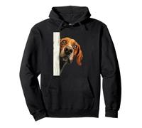 Arte Curioso de Perro de Sabueso Que mira Sudadera con Capucha