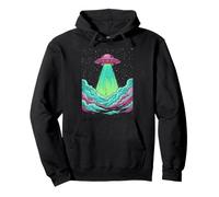 Arte de Abducción de Ovnis con Luz Colorida Sudadera con Capucha