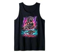 Arte de acción de Raccoon Lightning Wildlife Camiseta sin Mangas