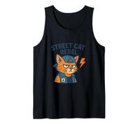 Arte de Actitud rebelde de Gato callej Camiseta sin Mangas