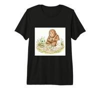 Arte de Acuarela Bigfoot Alien Campfire Tea Party Cute Ghost Camiseta Premium