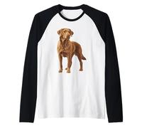 Arte de Acuarela Chesapeake Bay Retriever - Amantes de los Perros Chessie Camiseta Manga Raglan