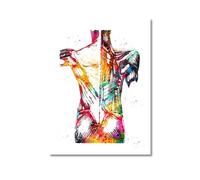 Arte de anatomía humana, cuadro pared médica, póster Vintage esqueleto muscular, lienzo nórdico, pintura educativa, decoración moderna(XQ370,40x50cm No Frame)