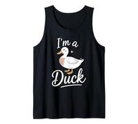 Arte de animales de granja lindo soy un pato Camiseta sin Mangas