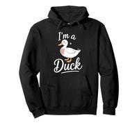 Arte de animales de granja lindo soy un pato Sudadera con Capucha