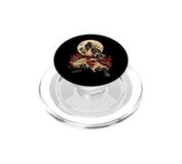 Arte de Anime samurái Retro de Crimson Moon Ronin PopSockets PopGrip para MagSafe