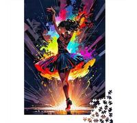 Arte de Baile Puzzle de 1000 Piezas Papel para Adultos Abstracto Colorido Juego de Puzzle 1000 Piezas Decoración Regalo Relajación 70x50cm/1000pcs