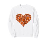 Arte de Baloncesto en Forma de corazón Sudadera