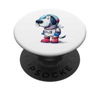 Arte de boceto de Astronauta de Perro caprichoso PopSockets PopGrip Adhesivo