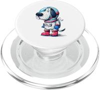 Arte de boceto de Astronauta de Perro caprichoso PopSockets PopGrip para MagSafe