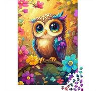 Arte de búho Colorido 1000 Piezas Adultos Puzzle Niños Regalo DecoracióN Familiar Entretenimiento Adultos 52x38cm/1000pcs