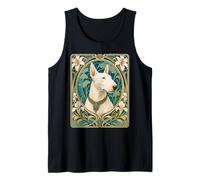 Arte de Bull Terrier de la Belle Epoque para Perro, mamá y papá Camiseta sin Mangas