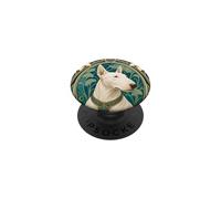Arte de Bull Terrier de la Belle Epoque para Perro, mamá y papá PopSockets PopGrip Adhesivo