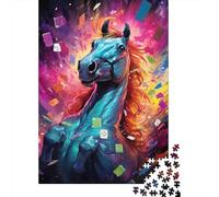 Arte de Caballos de fantasía Set De 1000 Piezas Papel Reciclado Puzzle Familiar Aficionados A Los Ocio En Casa Entretenimiento Fin De Semana Fácil Almacenar 52x38cm/1000pcs