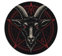Arte de Cabeza de Cabra 1000pcs (67.5x67.5cm) Rompecabezas para Adultos - Ilustración de fantasía Oscura Juguete De Bricolaje