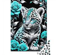 Arte de Cachorro de Leopardo Puzzle De 1000 Piezas Puzzle Arte Diversión Adultos Y Niños A Partir De 12 Año 38x26cm/1000pcs