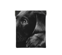 Arte De Cachorro Labrador Negro, Squeeze Top Wallet Bolsa de Almacenamiento para Mujer Monedero pequeño Bolsa de Cambio