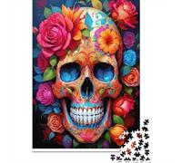 Arte de Calavera Colorida Puzzle De 1000 Piezas Serie Art Collection Entretenimiento Creativo Adultos Y Niños A Partir De 12 Año 52x38cm/1000pcs