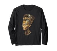 Arte de caligrafía de la Reina egipcia Nefertiti Antiguo Manga Larga