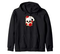 Arte de Cartas de Juego de póquer de Rosas de Calavera de Cuatro ases Sudadera con Capucha