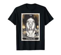 Arte de Cartas de Tarot de Fuerza con diseño de león místico y Poder Interior Camiseta