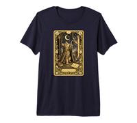 Arte de Cartas del Tarot del Gato místico - Felino de Alta sacerdotisa Camiseta Premium