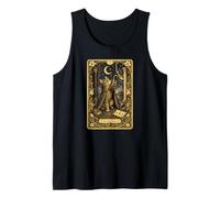 Arte de Cartas del Tarot del Gato místico - Felino de Alta sacerdotisa Camiseta sin Mangas