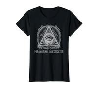 Arte de Caza de Fantasmas de Ojo Oculto de investigador Paranormal Camiseta gráfica económica, Mujer, Negro, M