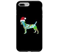 Arte de Collage de Medios Mixtos Perro Puppy en Santa Hat Merry Ho Ho Carcasa para iPhone 7 Plus/8 Plus