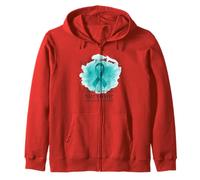 Arte de Conciencia sobre sobrevivientes de Acuarela Verde Azulado Sudadera con Capucha