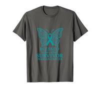 Arte de Conciencia sobre sobrevivientes de Mariposa Verde Azulado Camiseta