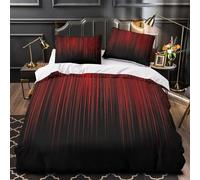 Arte de Cráneo Rojo Funda de Edredón Juego de 3 Piezas Estampado 3D Cremallera Oculta incluye Fundas de Almohada Lavables Ilustración de terror gótico Funda Edredon for niña Super king（260x220cm）