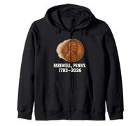 Arte de despedida de monedas envejecidas - Homenaje a la desintegración de Penny Sudadera con Capucha