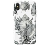 Arte de dibujo científico vintage con conchas marinas Carcasa para iPhone X/XS