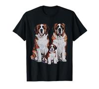 Arte de Dibujo de la Familia de Cachorros de San Bernardo. Camiseta