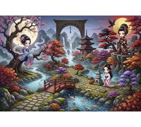 Arte de Dibujos Animados japonés Puzzle De Madera 500 Piezas Adultos Y Niños,Madera,Deco Pared,Regalo Ideal,Desafío,Rompecabezas,14 Años+,Anti-estrés,Relax,Reto,Educativo (52x38cm)