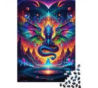 Arte de dragón de fantasía Puzzle De 1000 Piezas Puzzles Clásicos para Rompecabezas De Piso Y Juego Familiar Adultos Y Niños A Partir De 12 Año 38x26cm/1000pcs