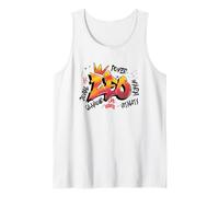 Arte de Estilo Graffiti con Signo del Zodiaco Leo Camiseta sin Mangas