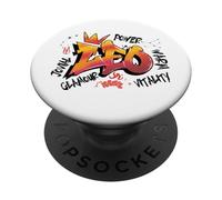 Arte de Estilo Graffiti con Signo del Zodiaco Leo PopSockets PopGrip Adhesivo