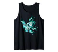 Arte de Estilo Indio Americano Americano Rana Pacífico Noroeste Camiseta sin Mangas