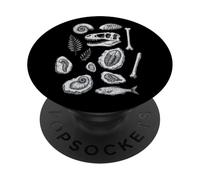 Arte de Estilo Tatuaje Vintage fósiles y Huesos PopSockets PopGrip Adhesivo