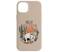 Arte de estilo vaquero con diseño de calavera del desierto Carcasa para iPhone 14 Plus