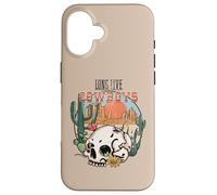 Arte de estilo vaquero con diseño de calavera del desierto Carcasa para iPhone 16