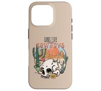 Arte de estilo vaquero con diseño de calavera del desierto Carcasa para iPhone 16 Pro