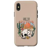 Arte de estilo vaquero con diseño de calavera del desierto Carcasa para iPhone X/XS