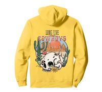 Arte de estilo vaquero con diseño de calavera del desierto Sudadera con Capucha