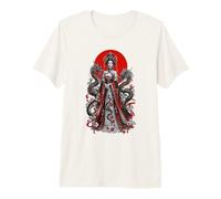 Arte de fantasía Floral de la emperatriz del dragón Real del Sol Rojo Camiseta Premium