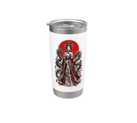 Arte de fantasía floral de la emperatriz del dragón real del sol rojo Vaso térmico de acero inoxidable de doble pared